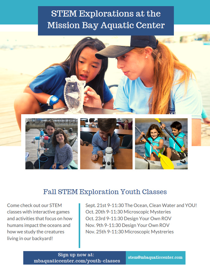 Fall STEM Explorations Schedule - Click for Details