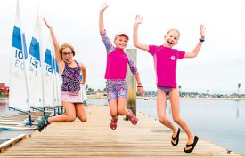 Campers jumping for joy!