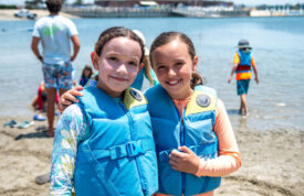 two girls in lifejackets